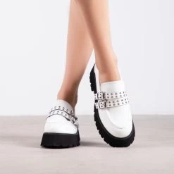 RAID Mitali Loafers In White -Chic Shoes Shop Mitali White 1