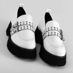 RAID Mitali Loafers In White -Chic Shoes Shop Mitali White 4