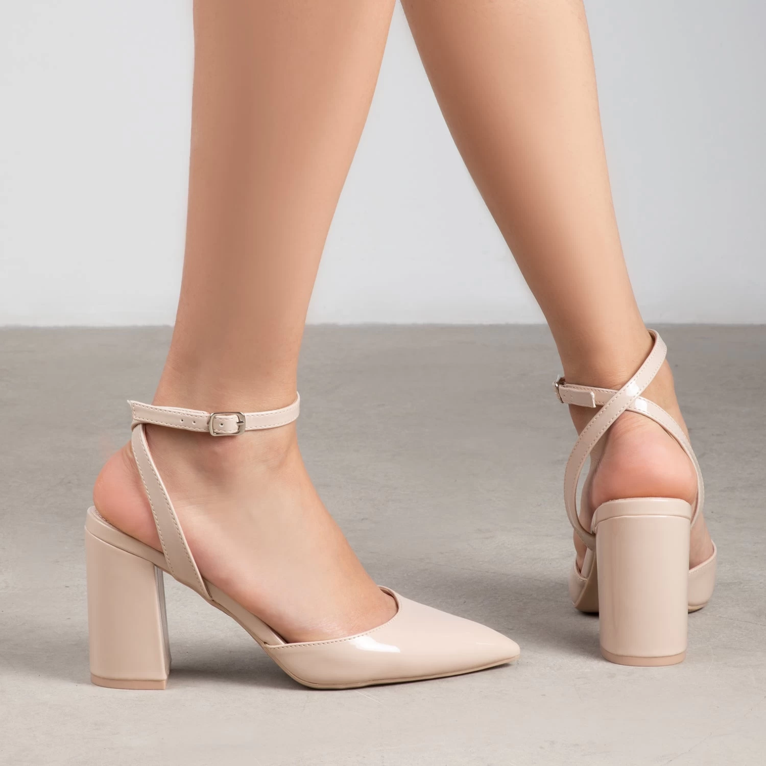 RAID Neima Block Heel Pumps In Nude 6 RAID Neima Block Heel Pumps In Nude - Image 4