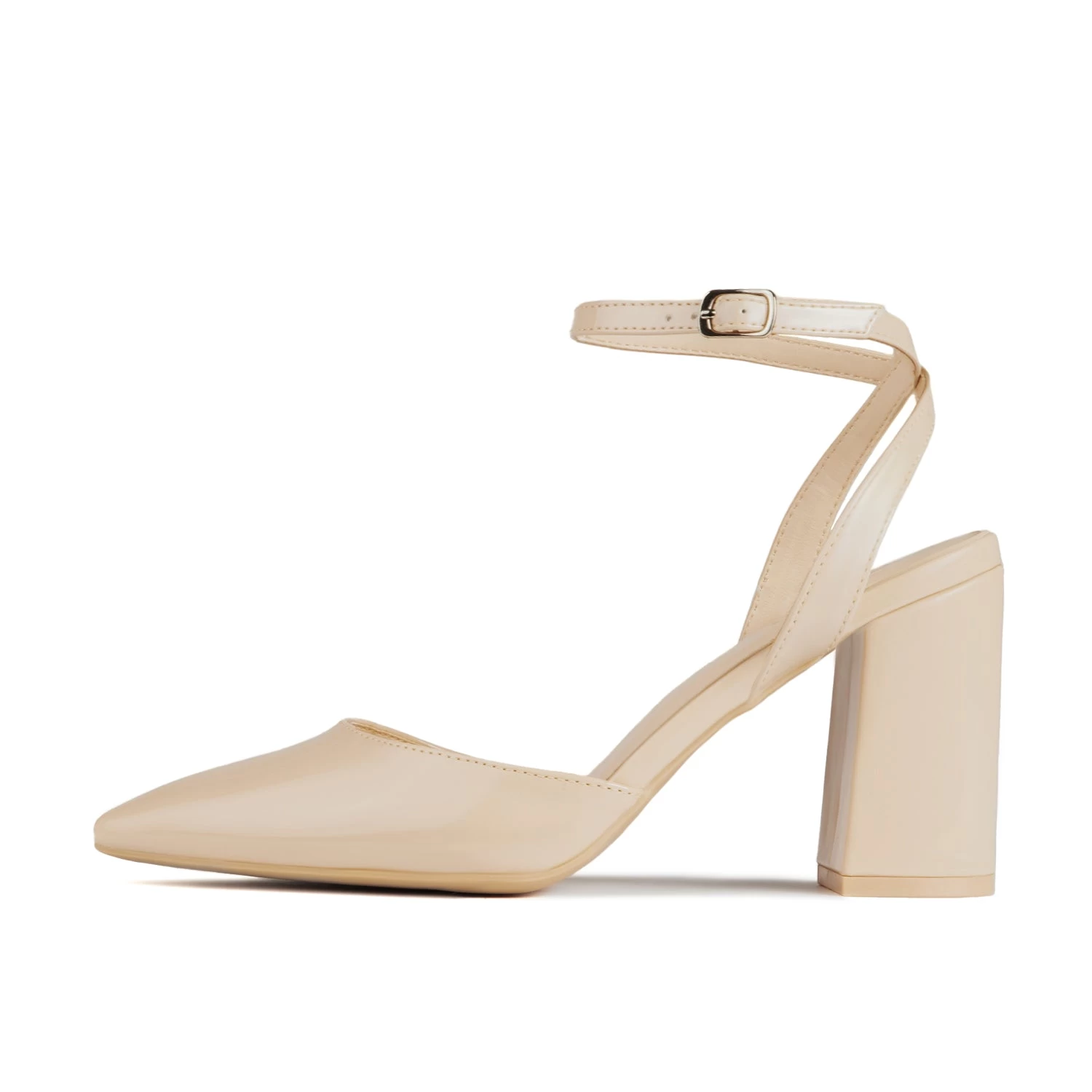 RAID Neima Block Heel Pumps In Nude 3 RAID Neima Block Heel Pumps In Nude
