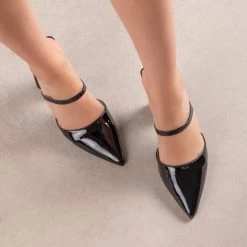 RAID Nima Mule In Black Patent -Chic Shoes Shop Nima Black 2