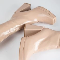 RAID Rosie Long Boot In Nude -Chic Shoes Shop Nude 2