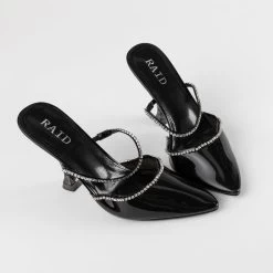 RAID Odalys Perspex Mule In Black 12 RAID Odalys Perspex Mule In Black -Chic Shoes Shop Odalys Black 5