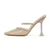 RAID Odalys Perspex Mule In Nude -Chic Shoes Shop Odalys Nude 1