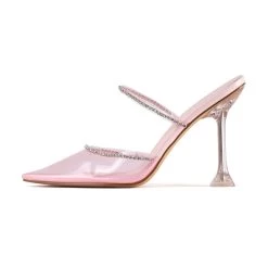 RAID Odalys Perspex Mule In Pink
