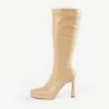 RAID Ozelia Long Boot In Nude -Chic Shoes Shop Ozelia Nude 4
