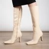 RAID Pheebe Long Boot In White -Chic Shoes Shop Pheebe Off White 2