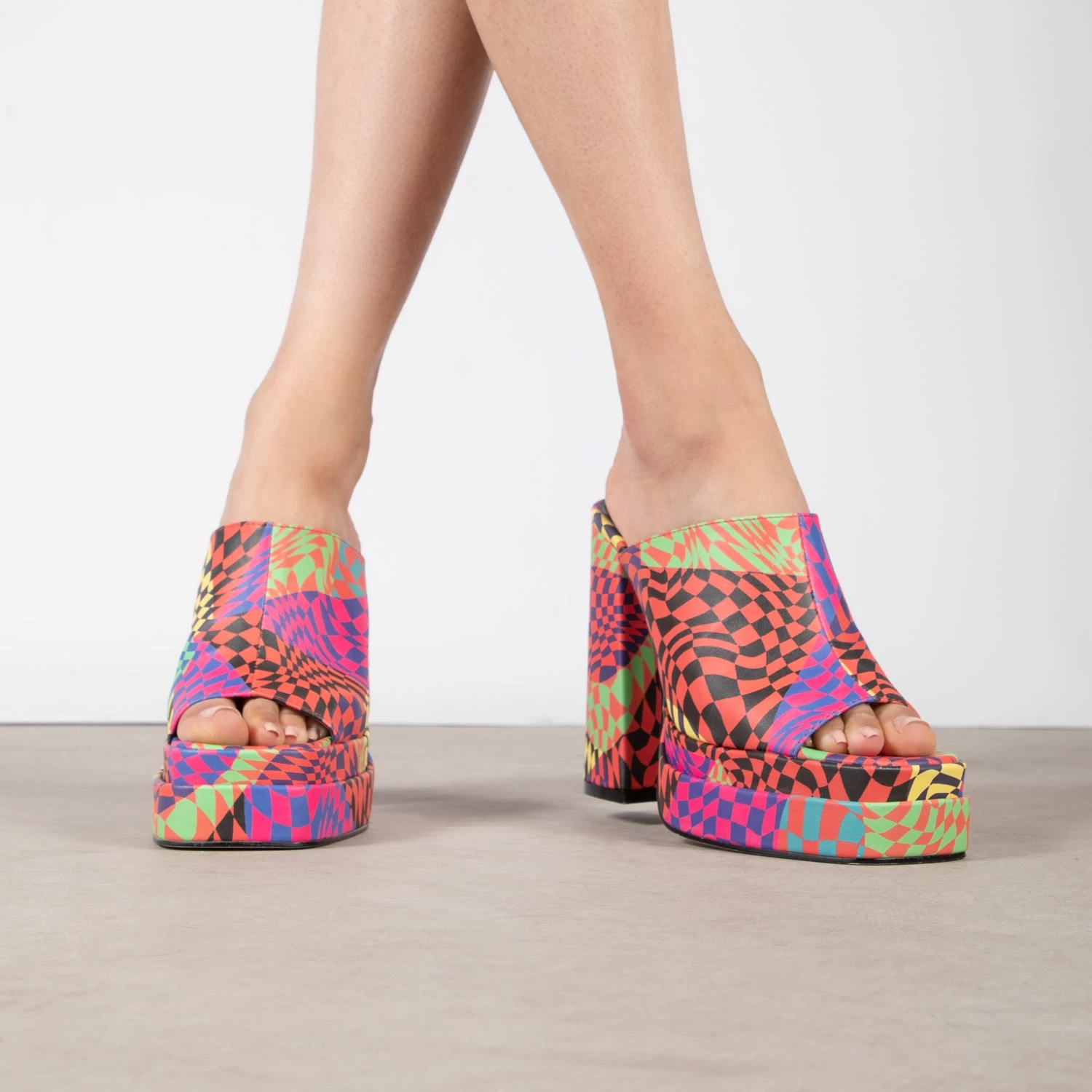 RAID Piya Platform Mule In Pink Multi 7 RAID Piya Platform Mule In Pink Multi - Image 5