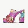 RAID Piya Platform Mule In Pink Multi 1 RAID Piya Platform Mule In Pink Multi -Chic Shoes Shop Piya Pink Multi 4
