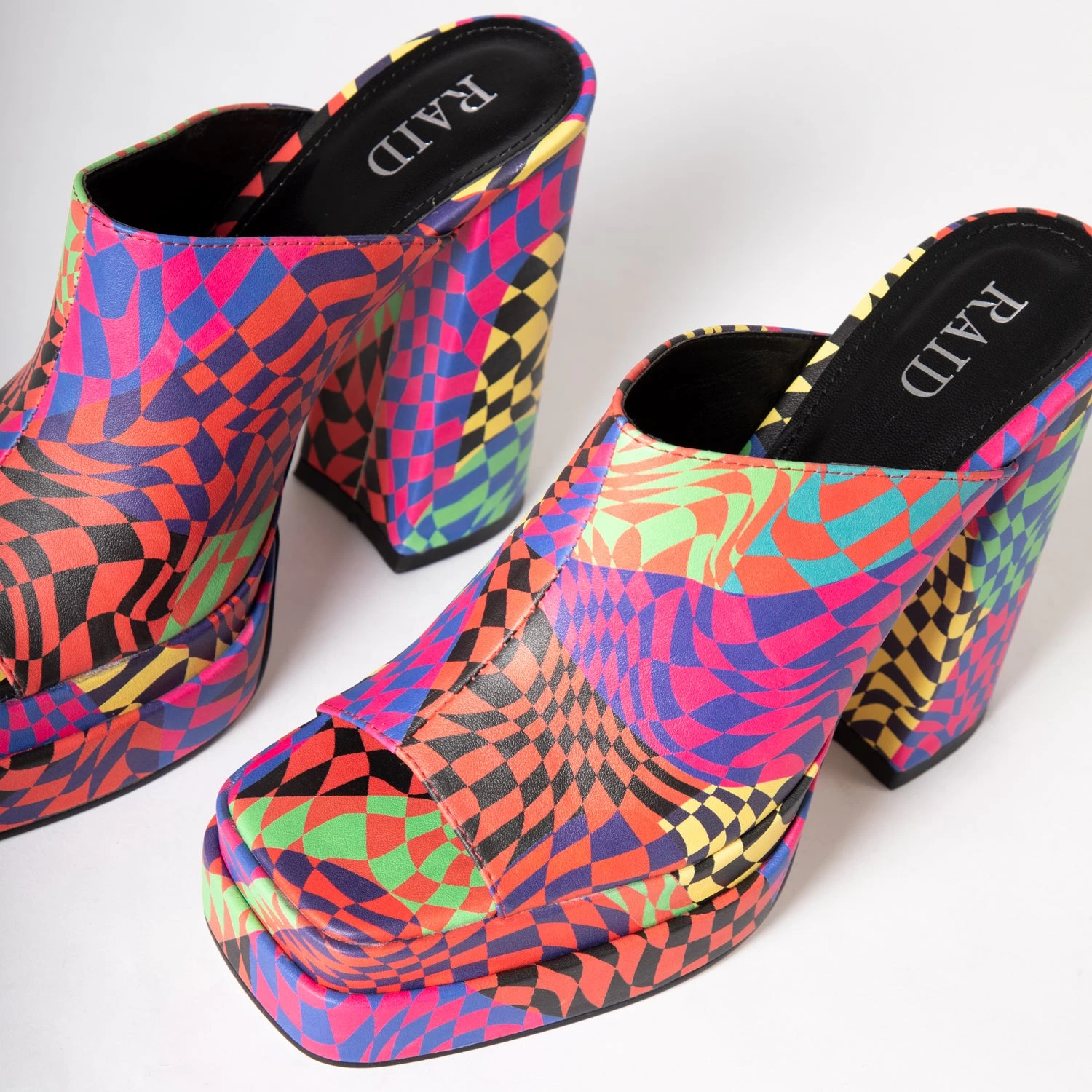 RAID Piya Platform Mule In Pink Multi 5 RAID Piya Platform Mule In Pink Multi - Image 3