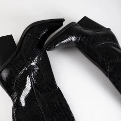 RAID Portland Long Boot In Black Snake -Chic Shoes Shop Portland Black 4