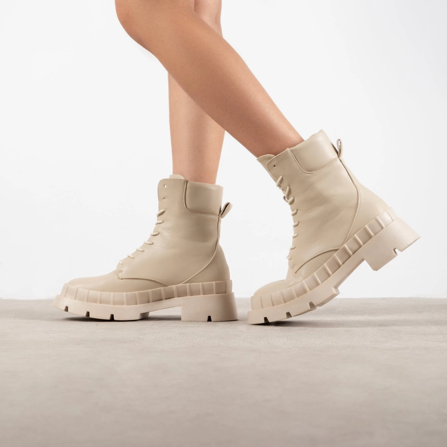 RAID Prestone Chunky Ankle Boot In Ecru 4 RAID Prestone Chunky Ankle Boot In Ecru - Image 2