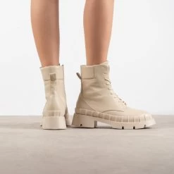 RAID Prestone Chunky Ankle Boot In Ecru 12 RAID Prestone Chunky Ankle Boot In Ecru -Chic Shoes Shop Preston 3