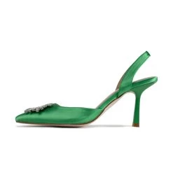 RAID Punam Heeled Slingback In Green Satin 13 RAID Punam Heeled Slingback In Green Satin -Chic Shoes Shop Punam Green 5 a7ba3893 eb55 460d b336 3010e1470429