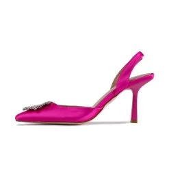 RAID Punam Heeled Slingback In Hot Pink Satin -Chic Shoes Shop Punam Pink 5 05d2ce6e 9dba 4b91 830d e7f8fc0f229e