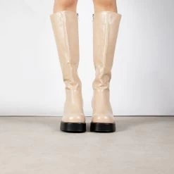 RAID Raewyn Long Boot In Nude 9 RAID Raewyn Long Boot In Nude -Chic Shoes Shop Raewyn Nude 1