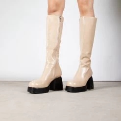 RAID Raewyn Long Boot In Nude 10 RAID Raewyn Long Boot In Nude -Chic Shoes Shop Raewyn Nude 2
