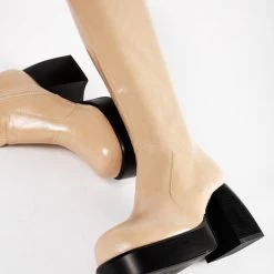 RAID Raewyn Long Boot In Nude 11 RAID Raewyn Long Boot In Nude -Chic Shoes Shop Raewyn Nude 5