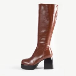 RAID Raewyn Long Boot In Tan -Chic Shoes Shop Raewyn Tan 4 099c5677 ab29 4aa7 882a b5f61db18eb4