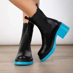RAID Region Ankle Boot In Blue -Chic Shoes Shop Region Black Blue 3