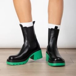 RAID Region Ankle Boot In Green 15 RAID Region Ankle Boot In Green -Chic Shoes Shop Region Black Green 2