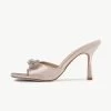 RAID Renee Heeled Mule In Champagne Satin -Chic Shoes Shop Renee Champagne 5