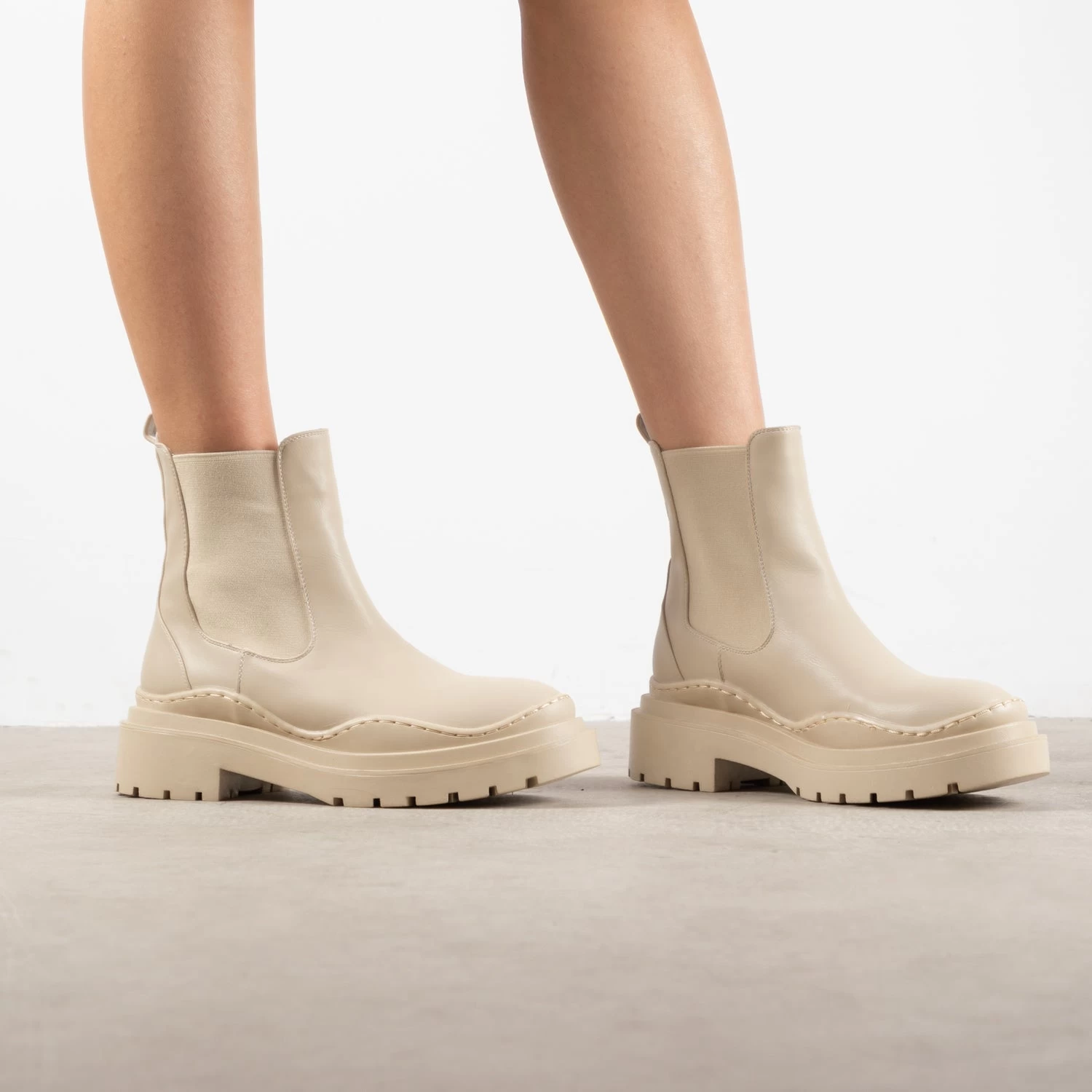 RAID Reyan Ankle Boot In Ecru 4 RAID Reyan Ankle Boot In Ecru - Image 2