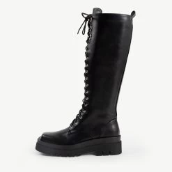 RAID Rida Long Lace Up Boot In Black 15 RAID Rida Long Lace Up Boot In Black -Chic Shoes Shop Rida Black 1