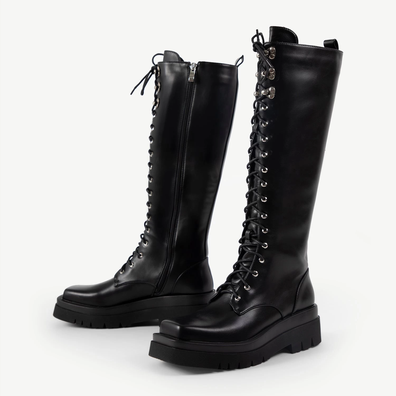 RAID Rida Long Lace Up Boot In Black 9 RAID Rida Long Lace Up Boot In Black - Image 7