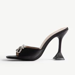 BEBO Rizzle Heeled Mule In Black -Chic Shoes Shop Rizzle Black 4