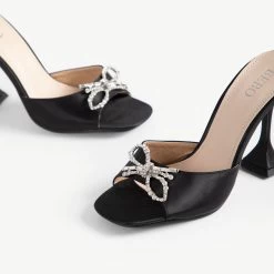 BEBO Rizzle Heeled Mule In Black -Chic Shoes Shop Rizzle Black 5