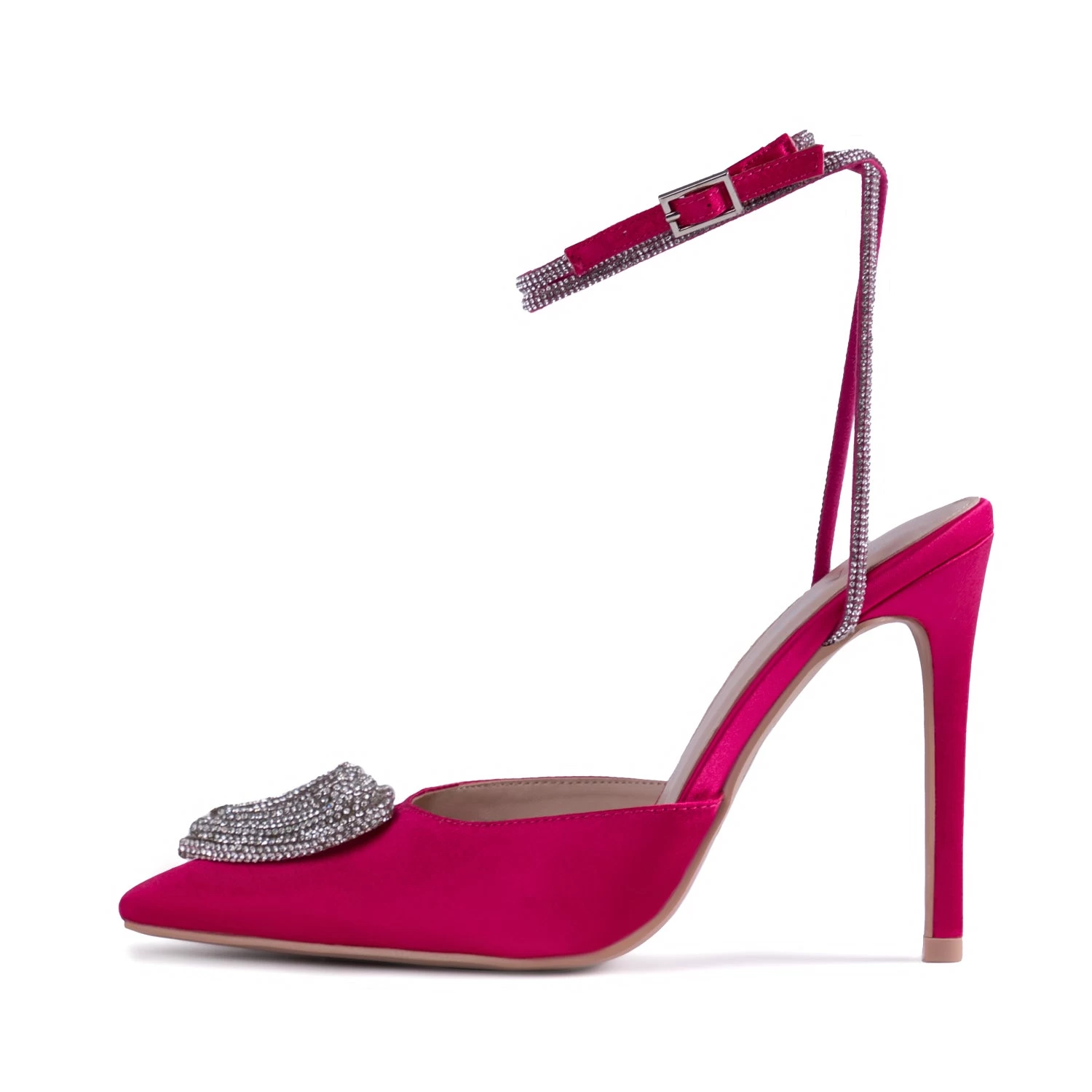 RAID Roana Stiletto Pump In Pink Satin 8 RAID Roana Stiletto Pump In Pink Satin - Image 6