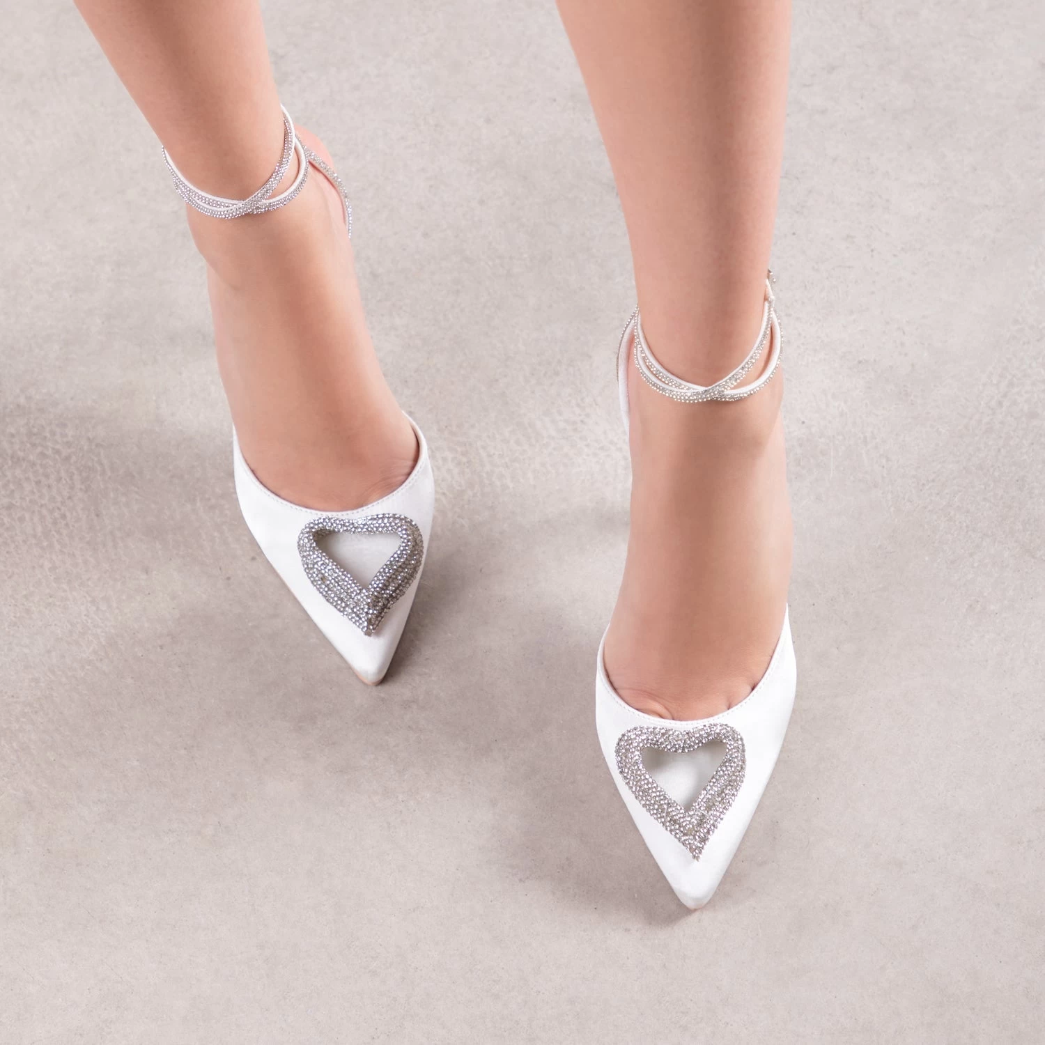 RAID Roana Stiletto Pump In Ivory Satin 4 RAID Roana Stiletto Pump In Ivory Satin - Image 2