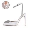 RAID Roana Stiletto Pump In Ivory Satin -Chic Shoes Shop Roana White Details 5