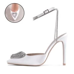 RAID Roana Stiletto Pump In Ivory Satin