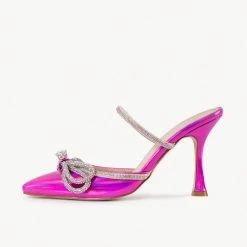 BEBO Ruhani Heeled Mule In Pink -Chic Shoes Shop Ruhani Pink 4