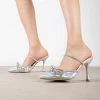 BEBO Ruhani Heeled Mule In Silver -Chic Shoes Shop Ruhani Silver 3
