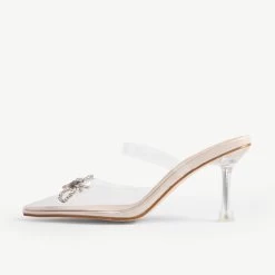 BEBO Rupika Perspex Mule In Nude -Chic Shoes Shop Rupika Nude 4
