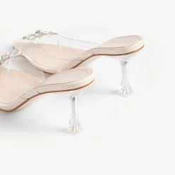 BEBO Rupika Perspex Mule In Nude -Chic Shoes Shop Rupika Nude 5