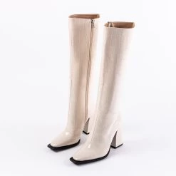 RAID Sphere Long Boot In Nude Croc -Chic Shoes Shop SPHERE white 2 64e46104 cdaa 4746 80d6 5f49ce21c660