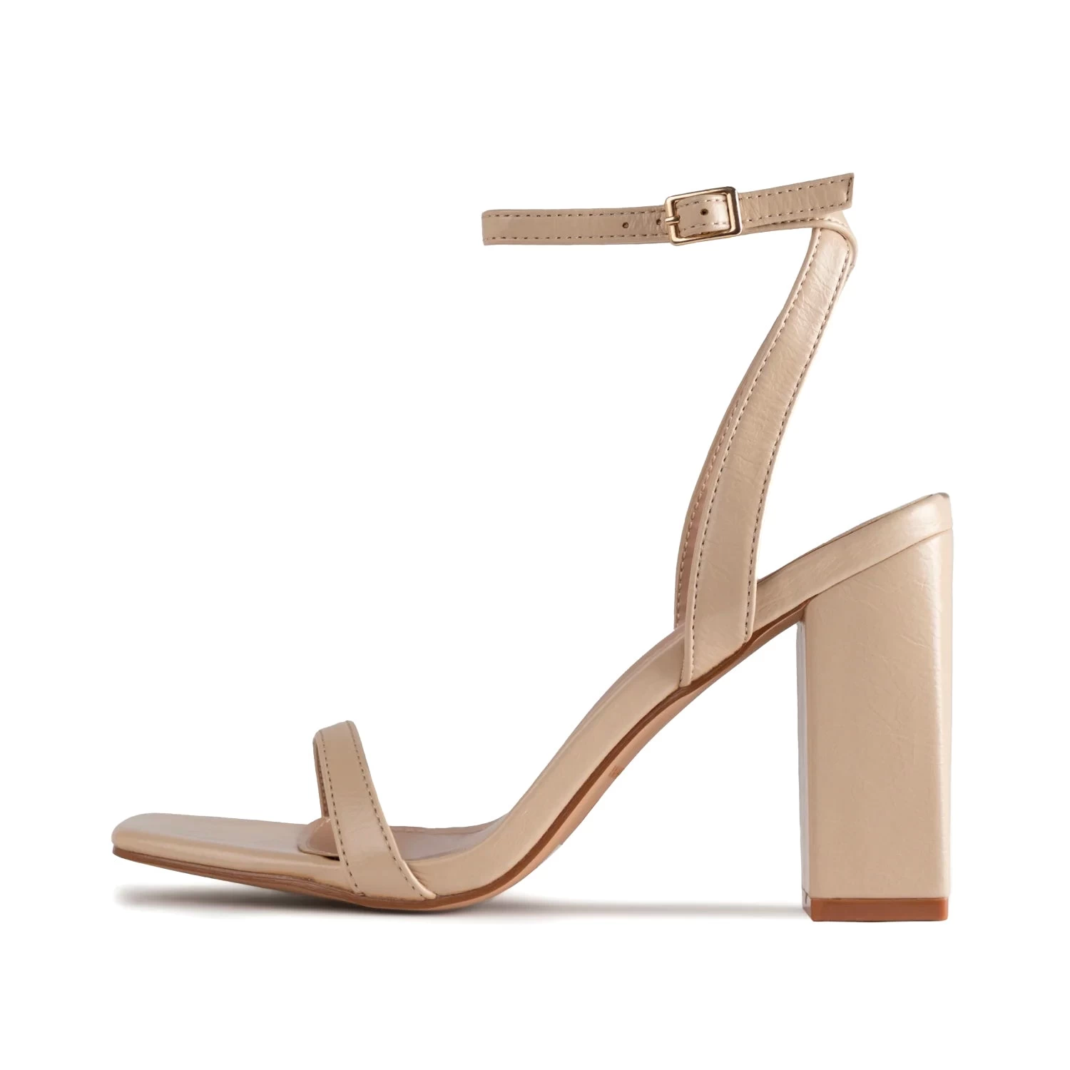 RAID Sabina Block Heeled Sandal In Nude 3 RAID Sabina Block Heeled Sandal In Nude