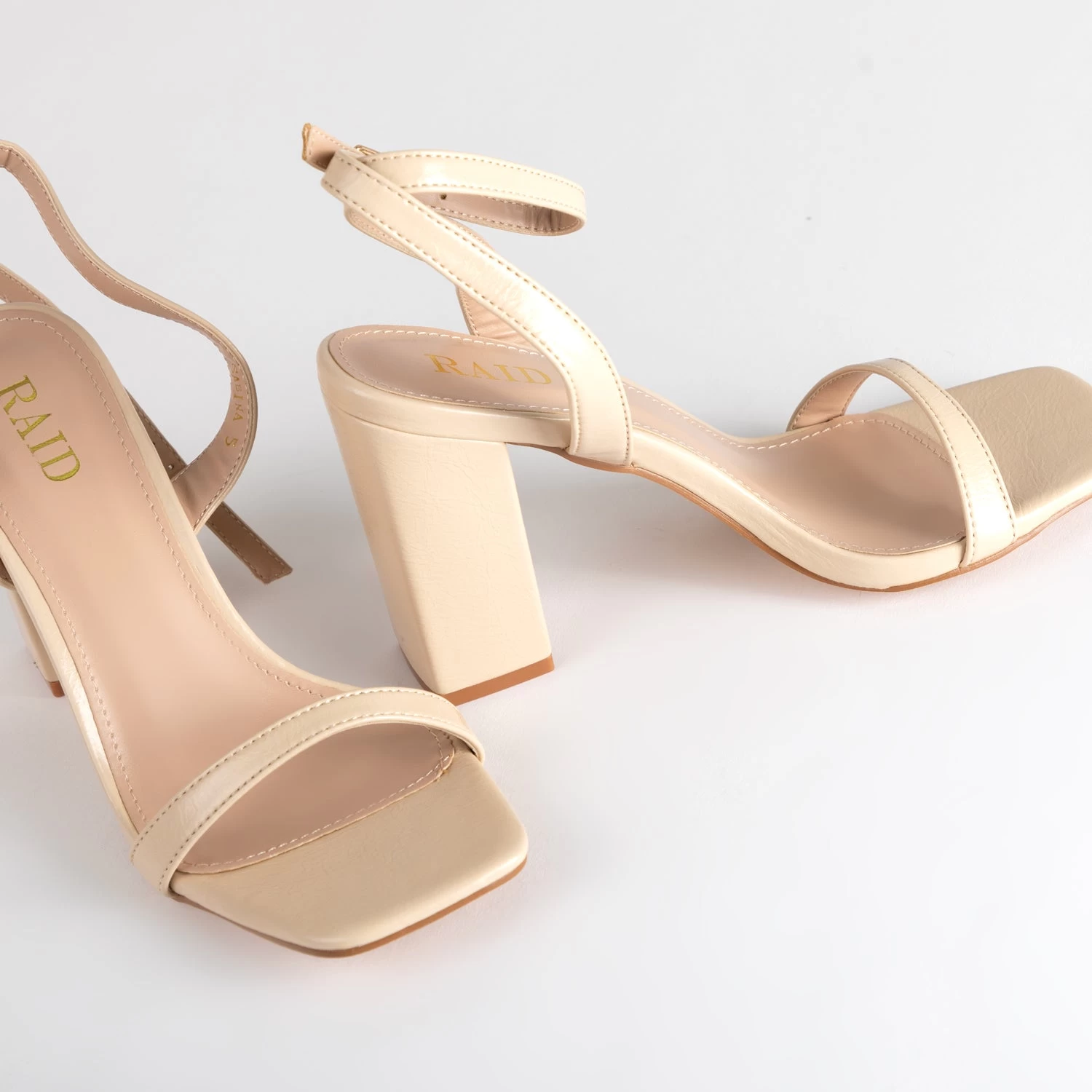 RAID Sabina Block Heeled Sandal In Nude 7 RAID Sabina Block Heeled Sandal In Nude - Image 5
