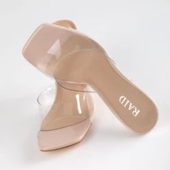 RAID Sailor Heeled Mule In Nude -Chic Shoes Shop Sailor Nude 4