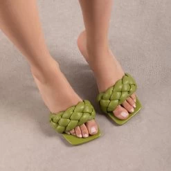 RAID Sandra Padded Mule In Apple Green -Chic Shoes Shop Sandra Apple Green 2 74b239b5 1dd5 4773 b5eb 86276cad6153