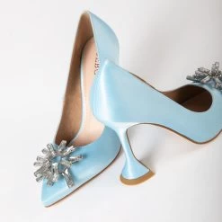 BEBO Savvy Court Heel In Light Blue -Chic Shoes Shop Savvy Blue 5