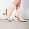 RAID Saylor Block Heeled Ankle Boot In Nude -Chic Shoes Shop Saylor Nude 1