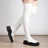 RAID Serina Over The Knee Boot In White 2 RAID Serina Over The Knee Boot In White -Chic Shoes Shop Serina White 2