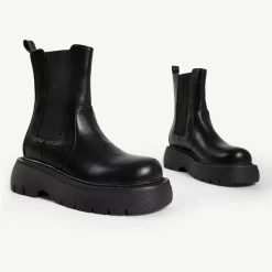 RAID Shelah Chunky Ankle Boot In Black 12 RAID Shelah Chunky Ankle Boot In Black -Chic Shoes Shop Shelah Black Black 5