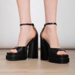 RAID Sheryl Platform Heel In Black -Chic Shoes Shop Sherly Black 2