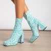 RAID Silonna Ankle Boot In Blue Multi -Chic Shoes Shop Silonna Blue White 4